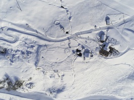 Access by ski: the red slope of La Chasse 