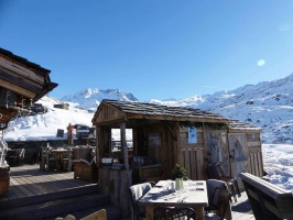 on terrace at val thorens