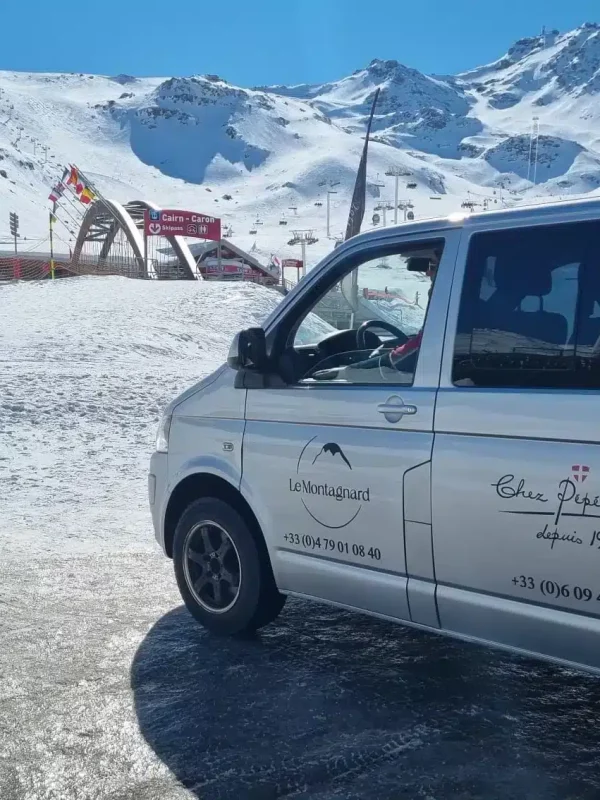 Navette accès Chez Pépé Nicolas restaurant 3 Vallées